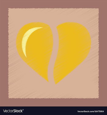 Flat shading style icon coffee heart vector image