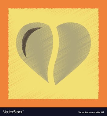 Flat shading style icon coffee heart vector image