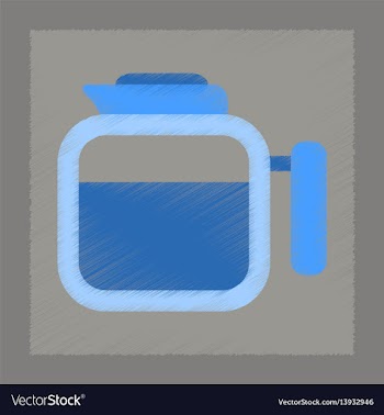 Flat shading style icon coffee maker vector image