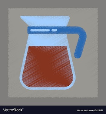 Flat shading style icon coffee maker vector image