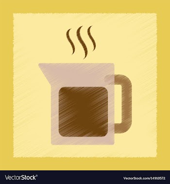 Flat shading style icon coffee maker vector image