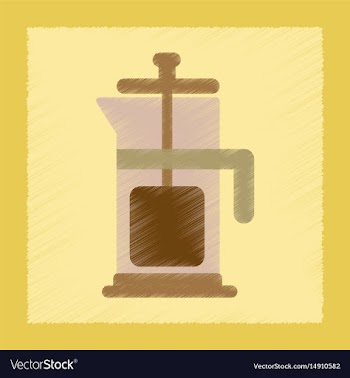 Flat shading style icon coffee maker vector image