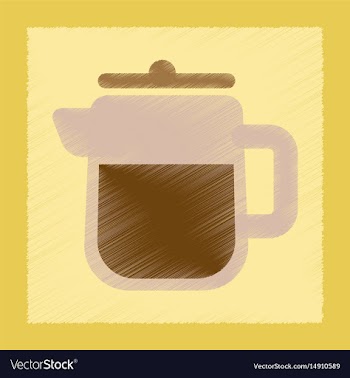 Flat shading style icon coffee maker vector image