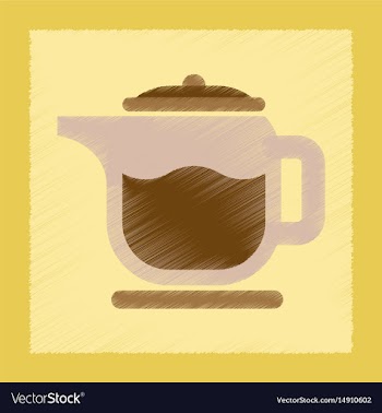 Flat shading style icon coffee maker vector image