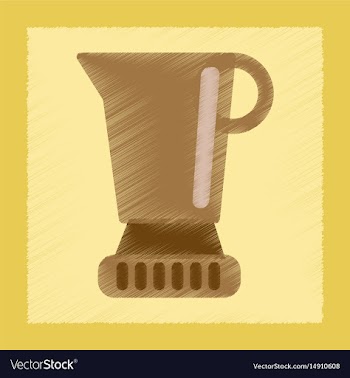 Flat shading style icon coffee maker vector image