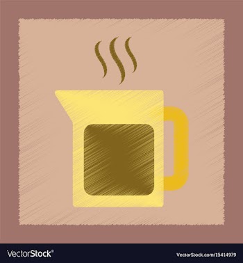 Flat shading style icon coffee maker vector image