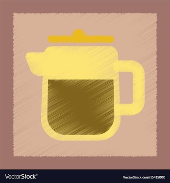 Flat shading style icon coffee maker vector image