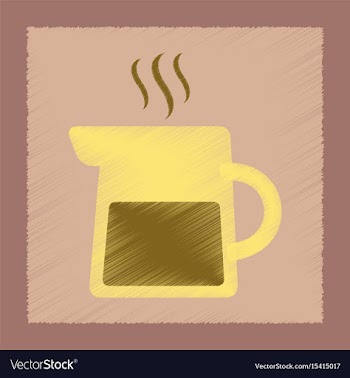 Flat shading style icon coffee maker vector image