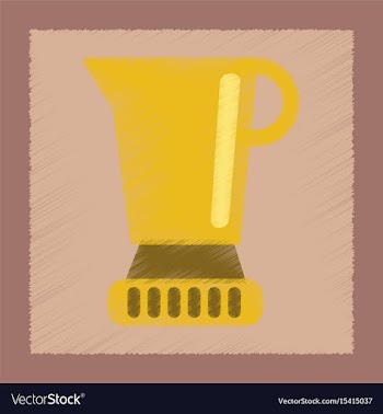 Flat shading style icon coffee maker vector image