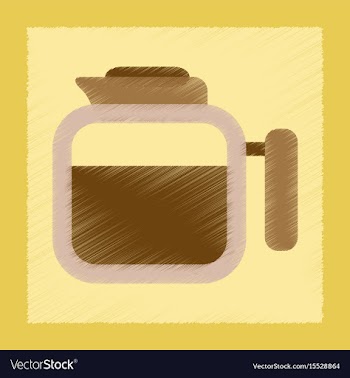 Flat shading style icon coffee maker vector image