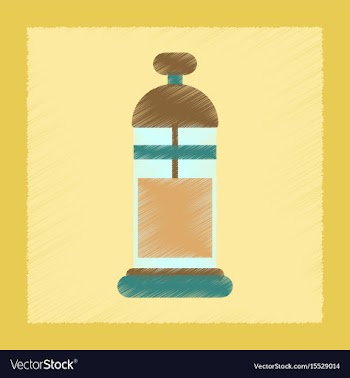 Flat shading style icon coffee maker vector image