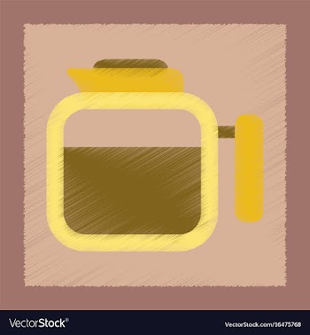 Flat shading style icon coffee maker vector image