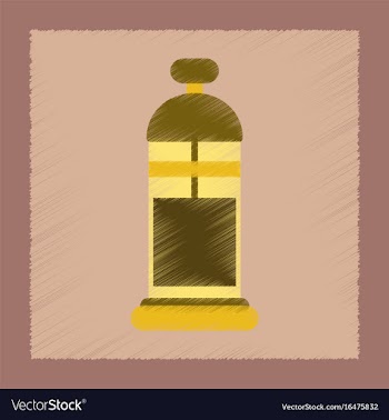 Flat shading style icon coffee maker vector image
