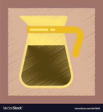 Flat shading style icon coffee maker vector image