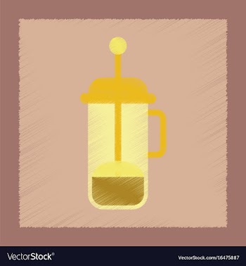 Flat shading style icon coffee maker vector image