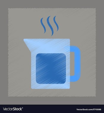 Flat shading style icon coffee maker vector image