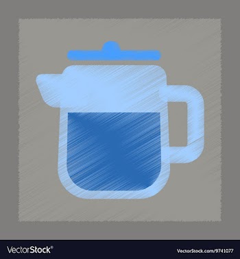 Flat shading style icon coffee maker vector image