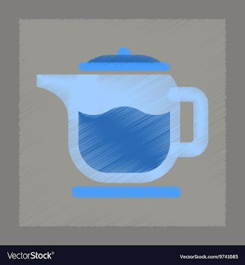Flat shading style icon coffee maker vector image