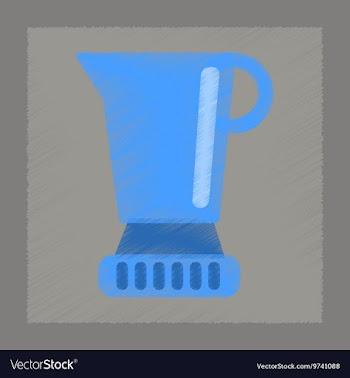 Flat shading style icon coffee maker vector image