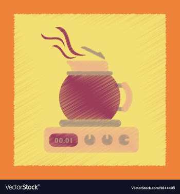 Flat shading style icon coffee maker vector image