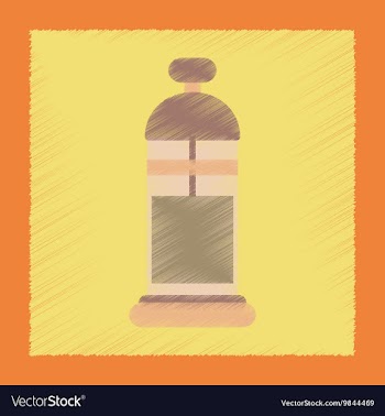 Flat shading style icon coffee maker vector image
