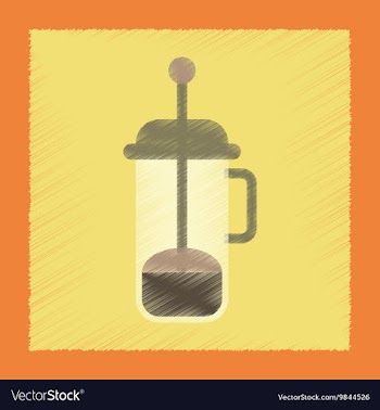 Flat shading style icon coffee maker vector image