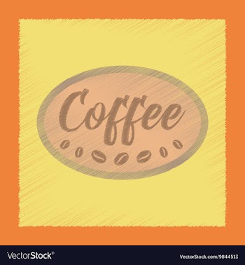 Flat shading style icon Coffee shop logo vector image