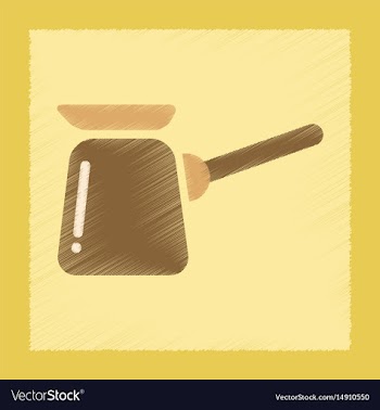 Flat shading style icon coffee turk vector image