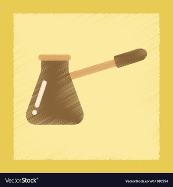 Flat shading style icon coffee turk vector image