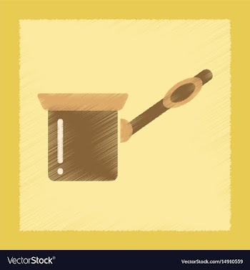 Flat shading style icon coffee turk vector image