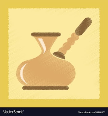 Flat shading style icon coffee turk vector image