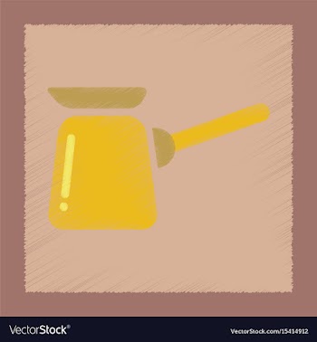 Flat shading style icon coffee turk vector image