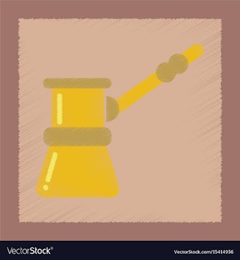 Flat shading style icon coffee turk vector image