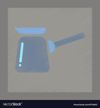 Flat shading style icon coffee Turk vector image