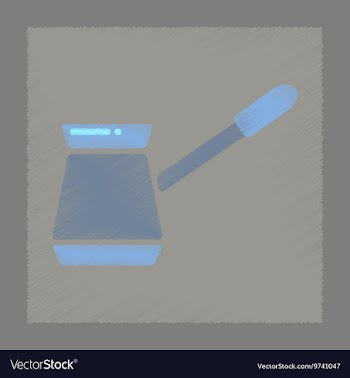 Flat shading style icon coffee Turk vector image