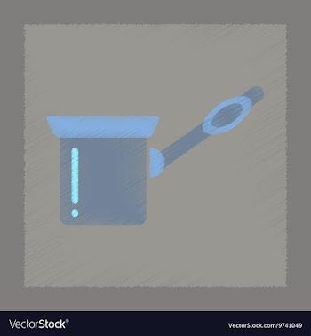 Flat shading style icon coffee Turk vector image