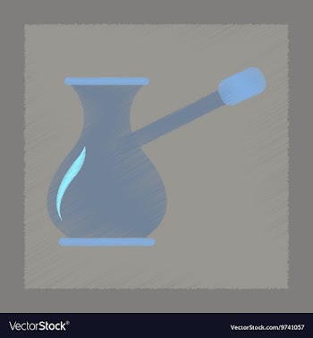 Flat shading style icon coffee Turk vector image