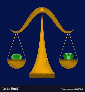 Flat shading style icon coin and diamond scales vector image