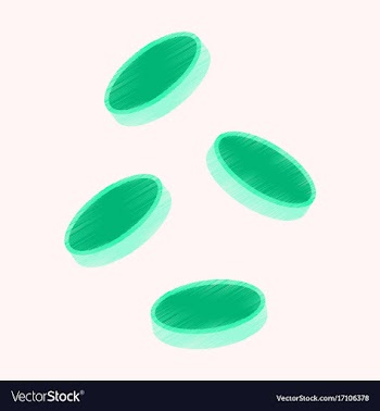 Flat shading style icon coins finance vector image