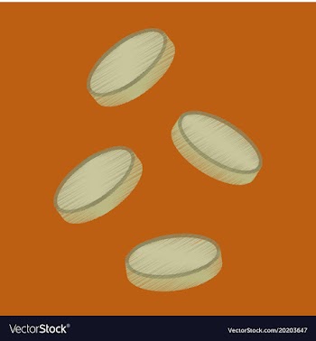 Flat shading style icon coins finance vector image