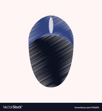 Flat shading style icon computer mouse vector image