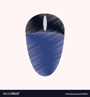 Flat shading style icon computer mouse vector image