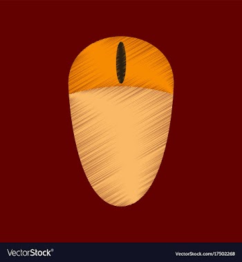 Flat shading style icon computer mouse vector image