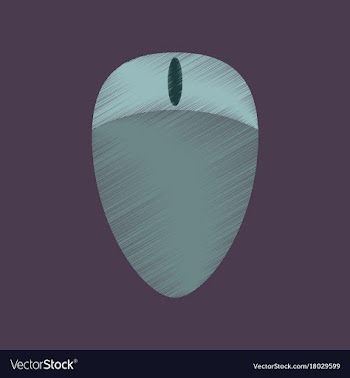 Flat shading style icon computer mouse vector image