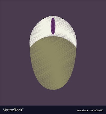 Flat shading style icon computer mouse vector image