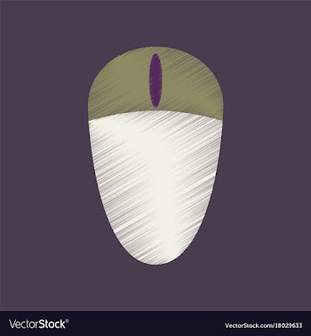 Flat shading style icon computer mouse vector image