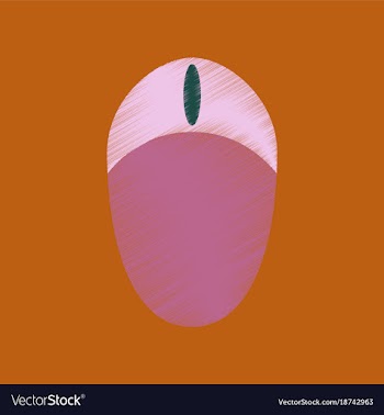 Flat shading style icon computer mouse vector image