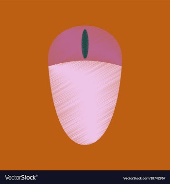 Flat shading style icon computer mouse vector image