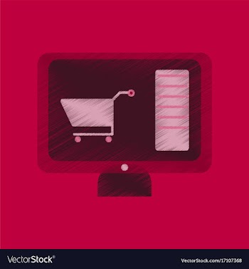 Flat shading style icon computer sale online vector image