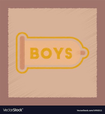 Flat shading style icon condom contraceptive vector image